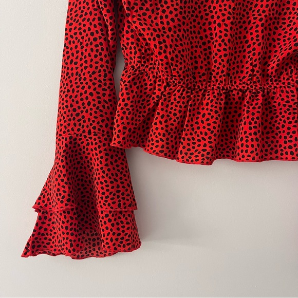 NWT Nasty Gal Ride The Wild Wind Cheetah Top Size 6 - Picture 6 of 10